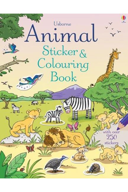 ANIMAL STICKER AND COLOURING BOOK