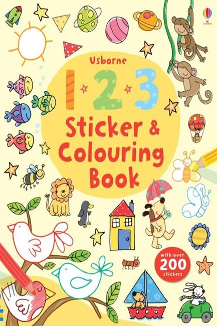123 STICKER AND COLOURING BOOK
