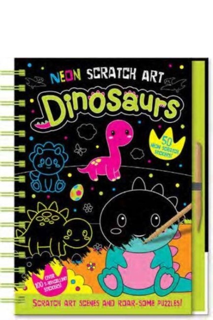 NEON SCRATCH ART DINOSAURS