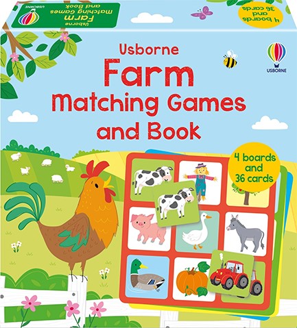 FARM MATCHING GAMES AND BOOK