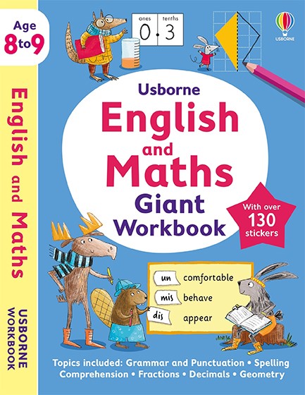 USBORNE ENGLISH AND MATHS GIANT WORKBOOK 8-9