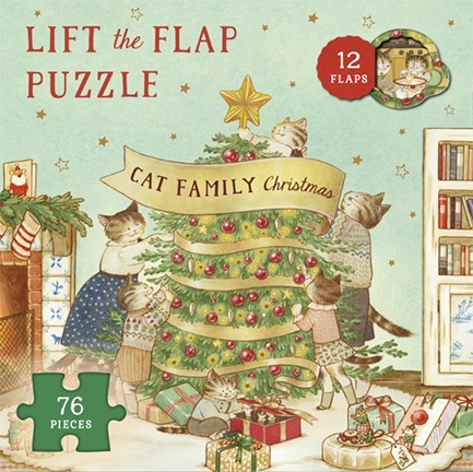 CAT FAMILY CHRISTMAS LIFT-THE-FLAP PUZZLE : COUNT DOWN TO CHRISTMAS: 12 FLAPS