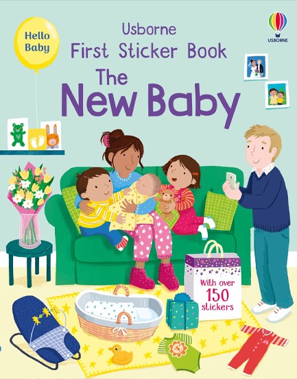 USBORNE FIRST STICKER-THE NEW BABY PB