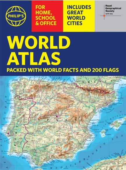 PHILIP'S RGS WORLD ATLAS (A4) : WITH GLOBAL CITIES, FACTS AND FLAGS