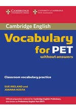 CAMBRIDGE VOCABULARY FOR PET SB WO/A