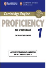 CAMBRIDGE ENGLISH PROFICIENCY FOR UPDATED EXAM 1 SB WO/A