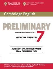 CAMBRIDGE PRELIMINARY ENGLISH TEST 7 SB