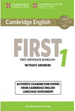 CAMBRIDGE ENGLISH FIRST FOR REVISED EXAM FROM 2015 1 SB WO/A