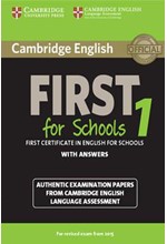 CAMBRIDGE ENGLISH FIRST FOR SCHOOLS 1 W/A N/E