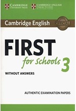 CAMBRIDGE ENGLISH FIRST FOR SCHOOLS 3 WO/A