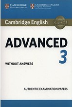 CAMBRIDGE ENGLISH ADVANCED 3 SB WO/A