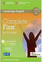 COMPLETE FIRST FOR SCHOOLS SB WO/A (+ CD-ROM +TESTBANK)