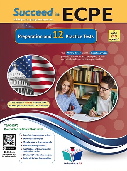 SUCCEED IN MICHIGAN ECPE 12 PRACTICE TESTS 2021 FORMAT TCHRS