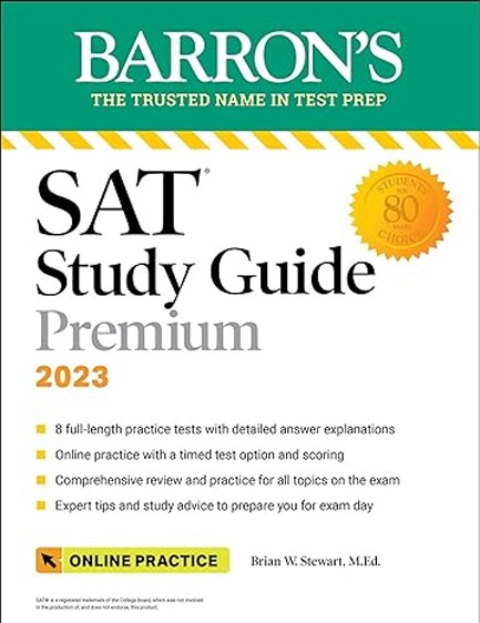 BARRON'S SAT STUDY GUIDE PREMIUM 2023 (+ ONLINE PRACTICE)