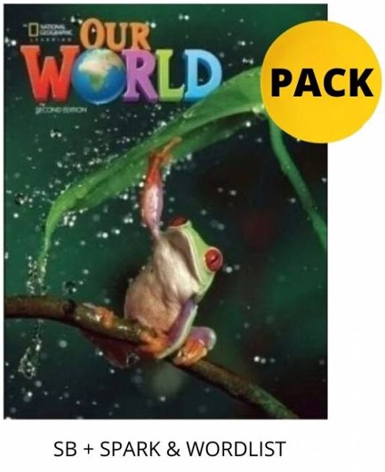 OUR WORLD 1 PACK FOR GREECE (SB + SPARK & WORDLIST) BRIT. ED 2ND ED