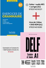 SUPER PACK: DELF A1 SCOLAIRE & JUNIOR + METHODE EXERCICES DE GRAMMAIRE EN CONTEXTE A1 (+ MP3 + CORRI