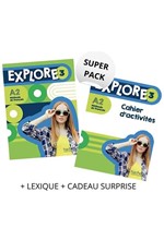 EXPLORE 3 SUPER PACK (LIVRE + CAHIER + LEXIQUE + DELF SCOLAIRE & JUNIOR A2 + CADEAU SURPRISE)