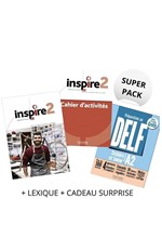 SUPER PACK INSPIRE 2 (LE + CA + LEXIQUE + CADEAU SURPRISE + DELF SCOLAIRE & JUNIOR A2)