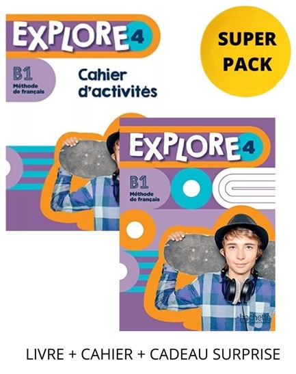 EXPLORE 4 SUPER PACK (LIVRE + CAHIER + CADEAU SURPRISE)