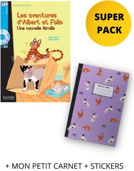 ALBERT ET FOLIO UNE NOUVELLE FAMILLE SUPER PACK (+ MON PETIT CARNET + STICKERS)