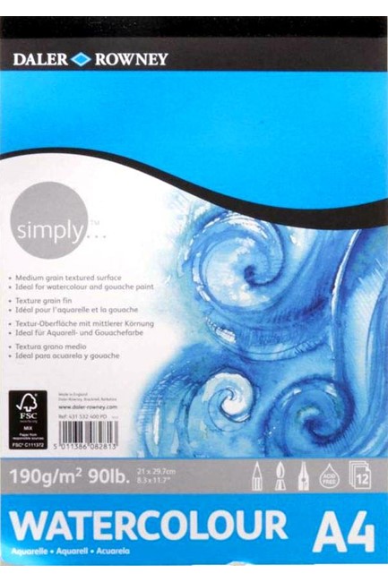 ΜΠΛΟΚ ΑΚΟΥΑΡΕΛΑΣ DALER ROWNEY A4 190γρ.12φ.SIMPLY PAD(431532400)