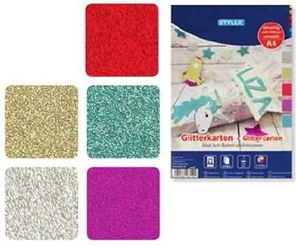 ΜΠΛΟΚ ΧΑΡΤΟΝΙ GLITTER A4 10Φ.5 ΧΡΩΜΑΤΑ STYLEX