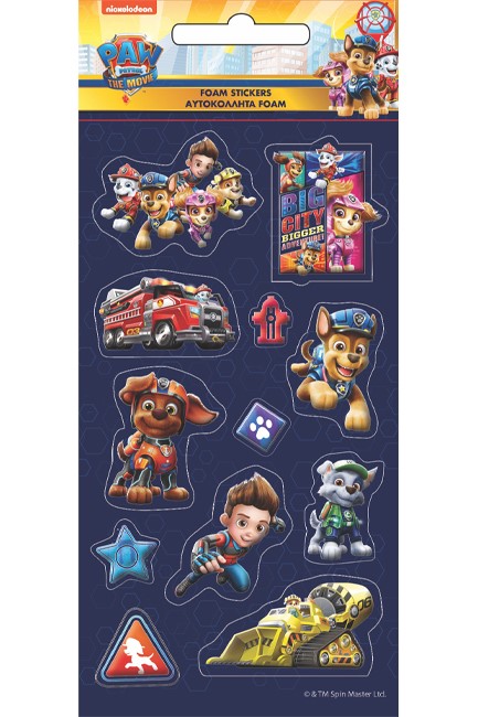 STICKERS GIM FOAM 1Φ.PAW PATROL MOVIE