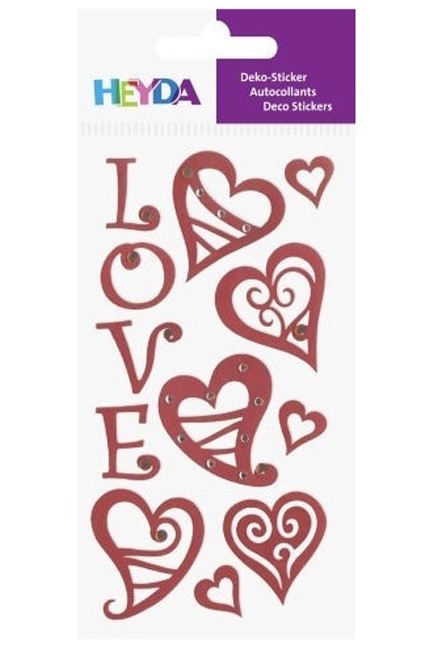 STICKERS HEYDA 3D ΚΑΡΔΙΕΣ-LOVE