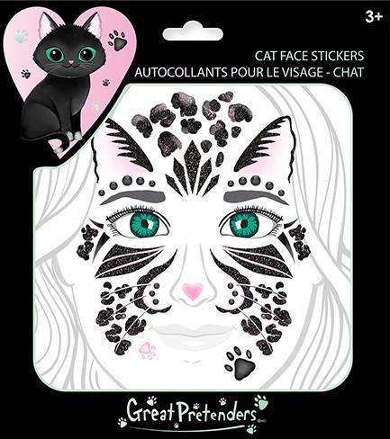 STICKERS ΠΡΟΣΩΠΟΥ GREAT PRETENDERS BLACK CAT