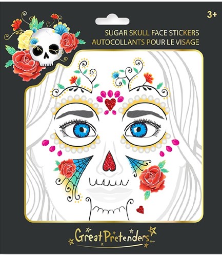 STICKERS ΠΡΟΣΩΠΟΥ GREAT PRETENDERS SUGAR SKULL