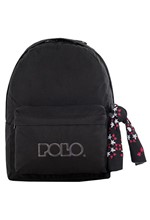 ΤΣΑΝΤΑ ΠΛΑΤΗΣ POLO BAG WITH SCARF 901135-2000-ΜΑΥΡΟ ΜΟΝΟΘΕΣΙΑΚΗ