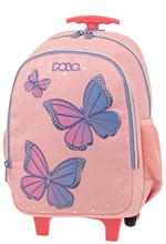 ΤΣΑΝΤΑ TROLLEY ΝΗΠΙΟΥ POLO JUNIOR LITTLE 901039-8227 PINK BUTTERFLY ΠΟΛΥΘΕΣΙΑΚΗ