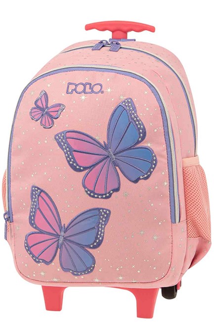 ΤΣΑΝΤΑ TROLLEY ΝΗΠΙΟΥ POLO JUNIOR LITTLE 901039-8227 PINK BUTTERFLY ΠΟΛΥΘΕΣΙΑΚΗ