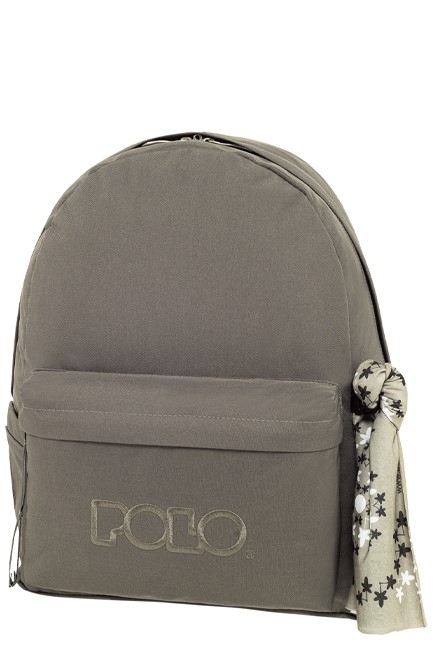 ΤΣΑΝΤΑ ΠΛΑΤΗΣ POLO BAG WITH SCARF 901135-2100 GREY ΜΟΝΟΘΕΣΙΑΚΗ