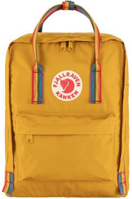 ΤΣΑΝΤΑ ΠΛΑΤΗΣ FJALLRAVEN KANKEN 23620-160-907 OCHRE RAINBOW PATTERN ΜΟΝΟΘΕΣΙΑΚΗ