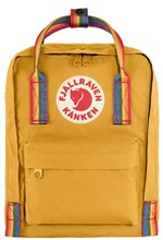 ΤΣΑΝΤΑ ΠΛΑΤΗΣ MINI FJALLRAVEN KANKEN RAINBOW 23621-160-907 OCHRE-RAINBOW PATTERN ΜΟΝΟΘΕΣΙΑΚΗ