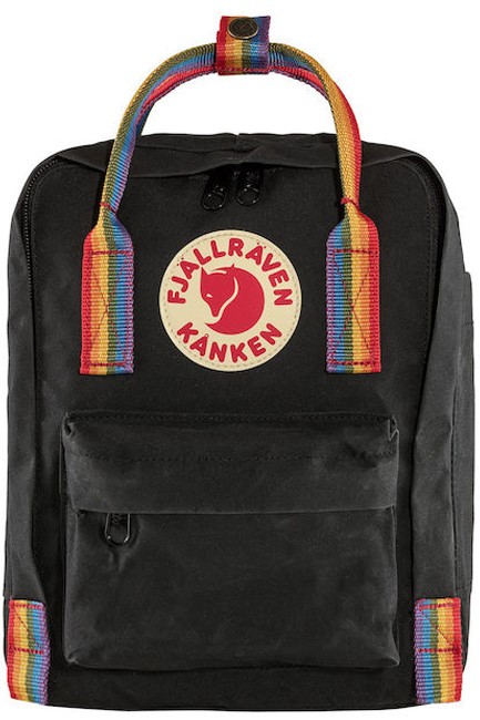 ΤΣΑΝΤΑ ΠΛΑΤΗΣ MINI FJALLRAVEN KANKEN RAINBOW 23621-550-907 BLACK-RAINBOW PATTERN ΜΟΝΟΘΕΣΙΑΚΗ