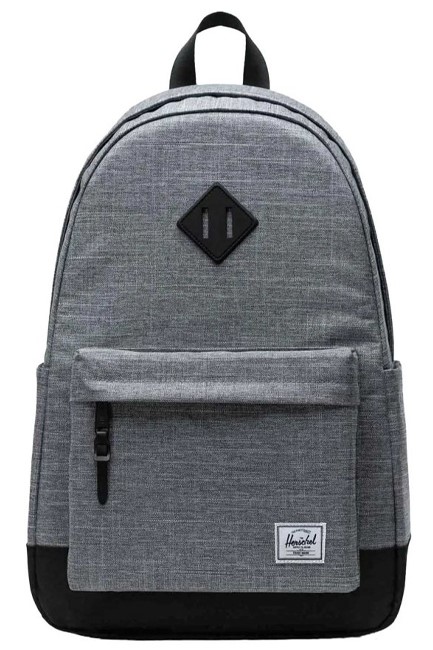 ΤΣΑΝΤΑ ΠΛΑΤΗΣ ΜΕ ΘΗΚΗ LAPTOP HERSCHEL HERITAGE RAVEN CROSSHATCH ΜΟΝΟΘΕΣΙΑΚΗ