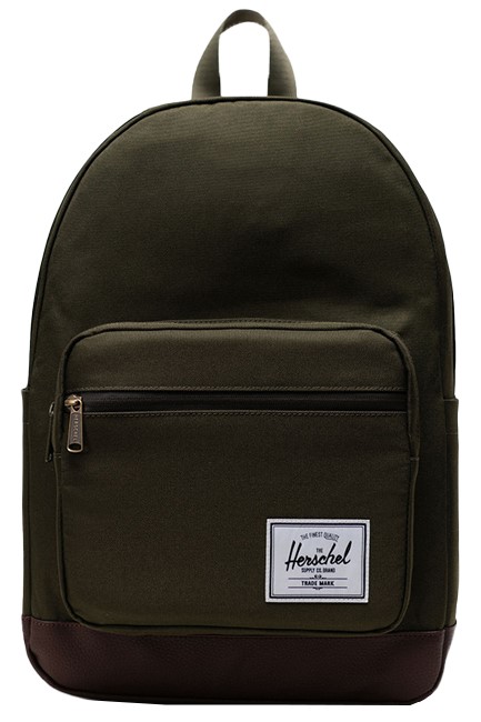 ΤΣΑΝΤΑ ΠΛΑΤΗΣ ΜΕ ΘΗΚΗ LAPTOP HERSCHEL POP QUIZ IVY GREEN-CHICORY COFFE ΜΟΝΟΘΕΣΙΑΚΗ