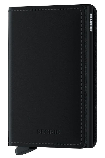 ΚΑΡΤΟΘΗΚΗ ΓΙΑ 10 ΚΑΡΤΕΣ LEATHER SECRID RFID SAFE SLIM WALLET MATTE BLACK