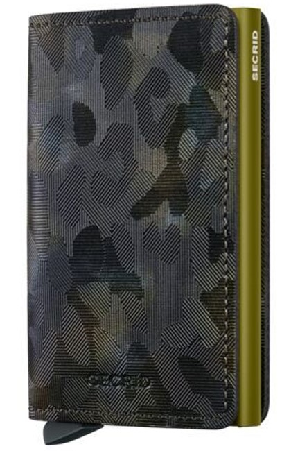 ΚΑΡΤΟΘΗΚΗ ΓΙΑ 10 ΚΑΡΤΕΣ LEATHER SECRID RFID SAFE SLIM WALLET JUNGLE MOSS
