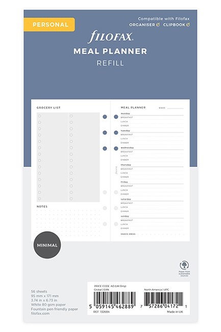 FILOFAX PRS ΣΗΜΕΙΩΣΕΙΣ MEAL PLANNER       