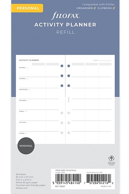 FILOFAX ΑΝΤΑΛΛΑΚΤΙΚΟ PRS ACTIVITY PLANNER       