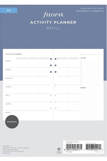 FILOFAX ΑΝΤΑΛΛΑΚΤΙΚΟ A5 ACTIVITY PLANNER       