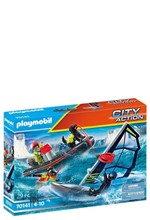 PLAYMOBIL CITY ACTION ΔΙΑΣΩΣΗ ΣΤΗ ΘΑΛΑΣΣΑ-70141 ΔΙΑΣΩΣΗ ΙΣΤΙΟΦΟΡΟΥ ΜΕ ΦΟΥΣΚΩΤΟ ΣΚΑΦΟΣ