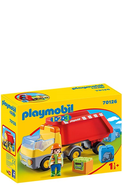 PLAYMOBIL ΠΡΟΣΧΟΛΙΚΗ 123-70126 ΑΝΑΤΡΕΠΟΜΕΝΟ ΦΟΡΤΗΓΟ ΜΕ ΕΡΓΑΤΗ