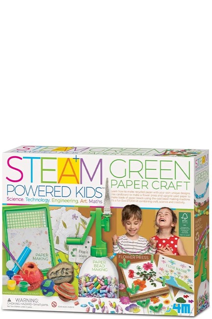 ΧΕΙΡΟΤΕΧΝΙΑ ΣΕ ΟΙΚΟΛΟΓΙΚΟ ΧΑΡΤΙ STEAM GREEN PAPER CRAFT 4M0614