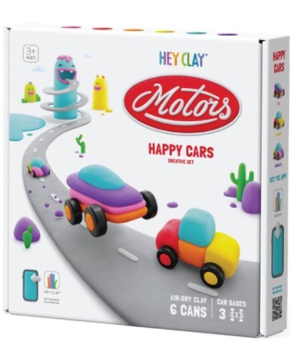 ΚΑΤΑΣΚΕΥΕΣ ΑΠΟ ΠΗΛΟ HEY CLAY HAPPY CARS SET