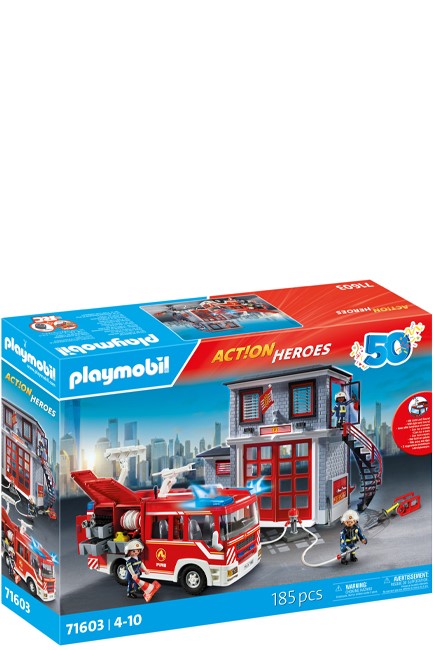 PLAYMOBIL 50 ΧΡΟΝΙΑ-71603 ΑΡΧΗΓΕΙΟ ΚΑΙ ΟΧΗΜΑ ΠΥΡΟΣΒΕΣΤΙΚΗΣ