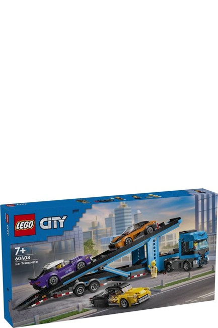 LEGO CITY-60408 CAR TRANSPORTER TRUCK WITH SPORTS CARS